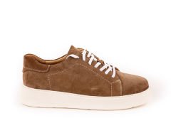 Hakiki Deri Kahverengi Sneaker Ayakkabı